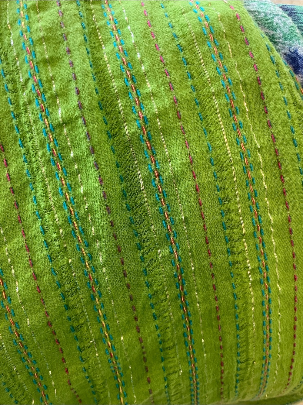 Green & Teal Floral Panel Circle Skirt - Picture 4 of 5